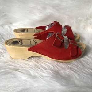 Big Horn Shoes‎ Women’s Size 39 (6.5) Slip On Clogs Wooden Made In Holland